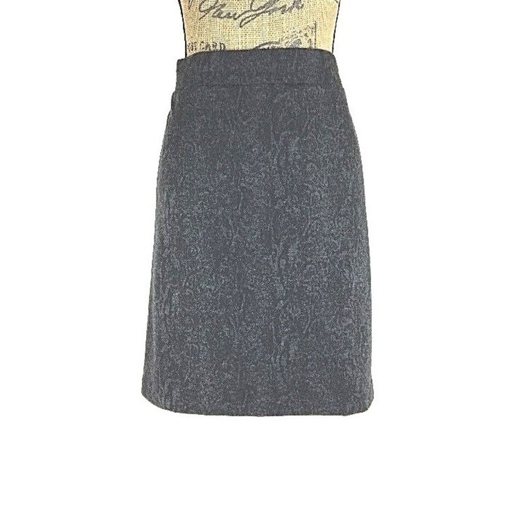 Nicole Miller Skirt XXL Plus Gray Black Straight Snake Skin Subtle Stretch Comfy